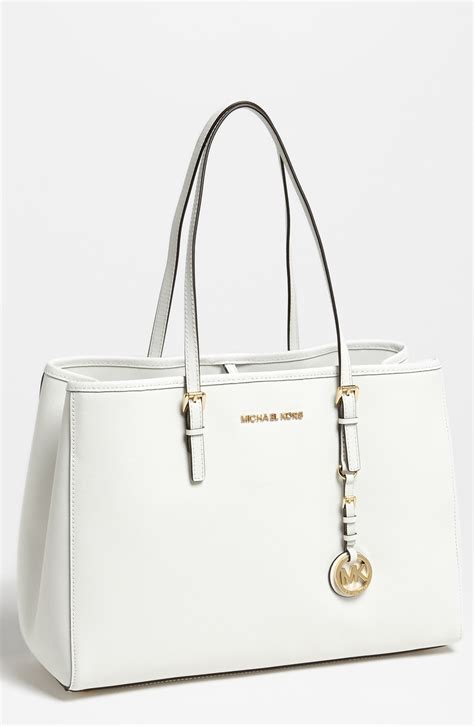 michael kors jet set tote white|michael kors large open tote.